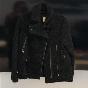 Saylor black teddy coat